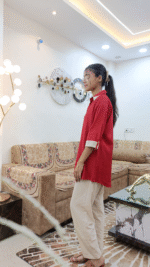 Solid Short Linen Straight Kurti | Tunic Tops for Women | With Pant