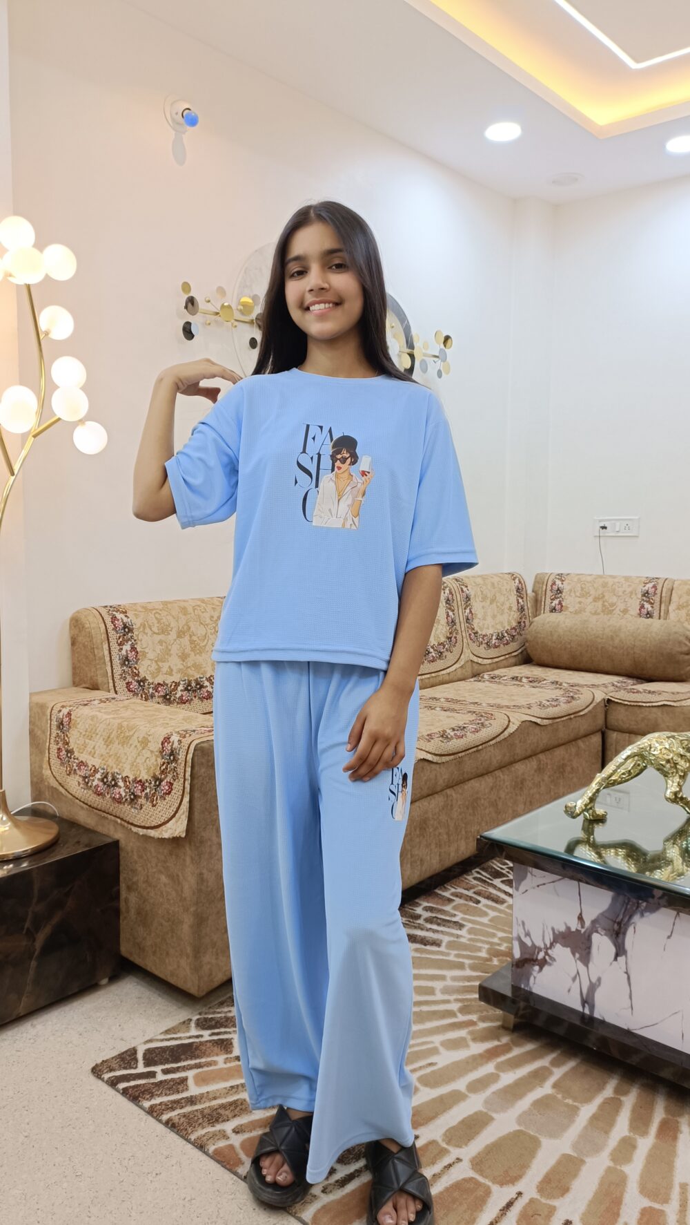 Women's Lycra Printed Casual Co-Ord Set || Pyjama Set and Night Suit