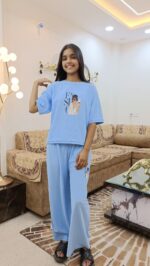 Women's Lycra Printed Casual Co-Ord Set || Pyjama Set and Night Suit