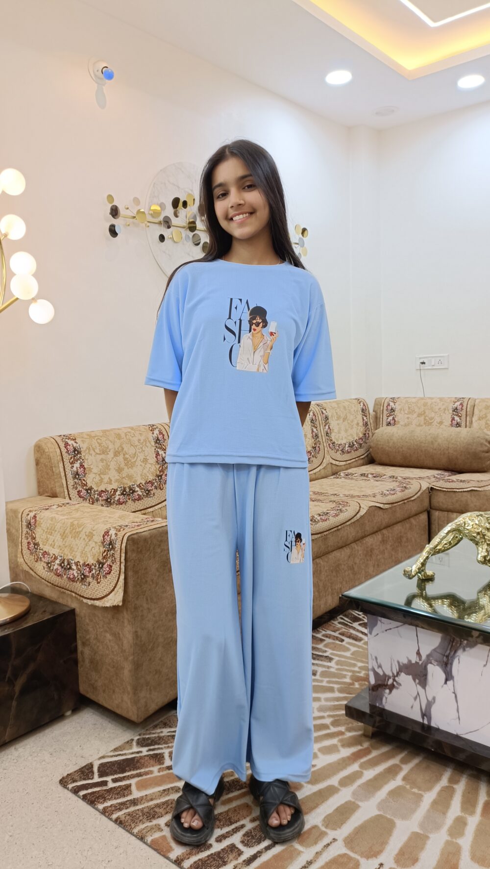 Women's Lycra Printed Casual Co-Ord Set || Pyjama Set and Night Suit